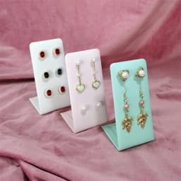 Fashion Earring Holder 12-Holes Small Stud Display Stand Jewelry Organizer Storage Rack L-Shape Jewelry Showcase