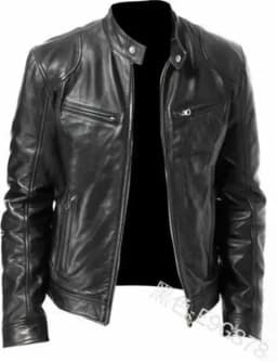 2025 Leather Motorcycle Riding Jacket Men's Slim Fit PU Jacket Outdoor Sports Autumn and Winter Windproof Men's Jacket 5XL