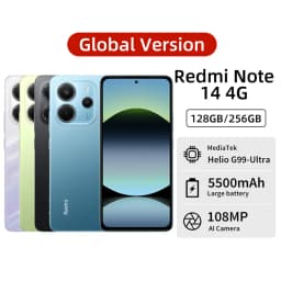 Xiaomi Redmi Note 14 4G Global Version Cellphone NFC 108MP AI Camera MediaTek Helio G99-Ultra 256GB 6.67" 120Hz AMOLED Display