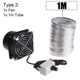 1Pcs Adjustable Speed USB Exhaust Fan with Pipe Duct Air Ventilation Fume Absorber Simple Mini Air Blower