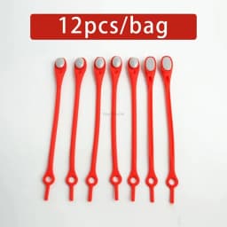 12 Pcs Silicon Elastic Laces Sneakers Shoelaces Without Ties Rubber Band for Casual Shoes Men Women Sport Shoes Lazy Accessories