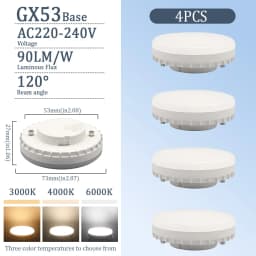 1-10pcs GX53 LED Bulb 5W 7W 9W 12W 15W 220V Reflector Disc Frosted Puck Light Cool Lighting 6000k LedS Lamp Lampara Foco