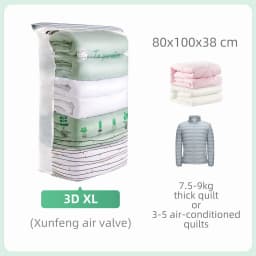 TAILI Cubic Vacuum Bags Large Storage Bag for Clothing, Comforters, Blankets No Need Tool Compression Bag for Travel Storage Bag