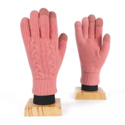 Female Winter Warm Knitted Full Finger Gloves Men Solid Woolen Touch Screen Mittens Women Thick Warm Cycling Driving Gloves H46