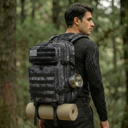 45L Tactical Hunting Backpack Molle Storage Bag Large Capacity Multi Pocket Wear Resistant Outdoor Hunting Gear Rucksack Durable Wild Shooting Daypack For Men Women Hunters Bushcraft Wilderness Trekking Camping Luggage Bag