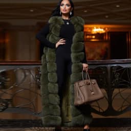 10-section Luxury Faux Fox Fur Winter Vest Jacket Sleeveless Thick Warm Horizontal Striped Long Style Fluffy Fake Fur Overcoat