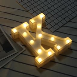 16/21CM DIY Luminous Lights LED Letter Night Light Creative Letters Alphabet Number Battery Lamp Romantic Party Decoration