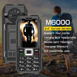 Durable Outdoor Senior Phone Magic Voice 4 Quad Sim Cards Large Battery Powerbank Speed Dial Big Button Loud Voice Dual Torch