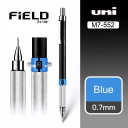 UNI Mechanical Pencil M5-552 Metal Grip 0.3/0.5/0.7/0.9mm Low Gravity Non Stop Lead for Students Drawing Sketching Stationery