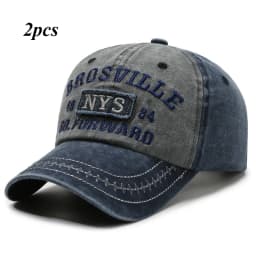 European and American Washed Denim Made Old Curved Brim Cap Alphabet Embroidered Baseball Capoutdoor Sunshade Sun Protection Hat