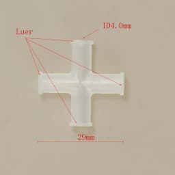 3 4 Three Way PP Tee Female Luer Connector T-Shaped Coupling Piece