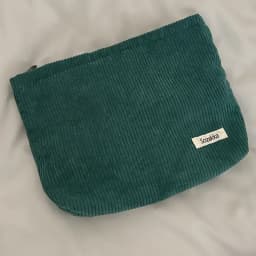 Solid Color Corduroy Makeup Pouch Cosmetic Bag Large Capacity Storage Bag Portable Wash Skincare Toiletry Bag Travel Organizer