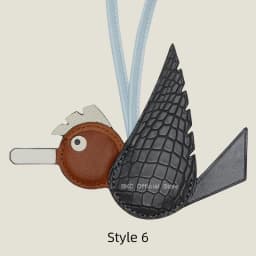 Crocodile & Lizard Skin Bird Charm Handmade Luxury Bag Charm Pendant For Birkin & Kelly Bag Unique Designer Handbag Accessory