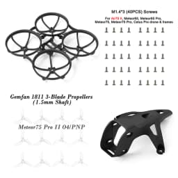 BETAFPV Meteor75 Pro II Canopy II for O4 Air Unit and Brushless Whoop Frame, Gemfan 1811 3-Blade Propellers Parts and Spares