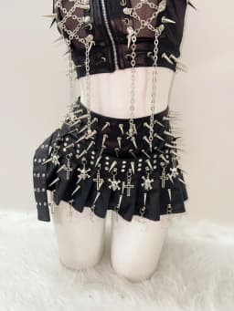 gothic clothes y2k clothes Cross Skirt Skull Short skirts y2k fashion Gothic Skirt y2k Short skirts Cross vintage Short skirts