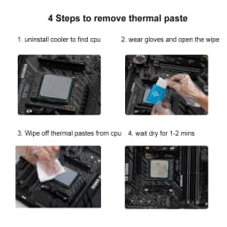 New Thermal Paste Remover No Impurities Thermal Compound Cleaning Wipes for CPU GPU heatsink Thermal Paste (20 Pieces)