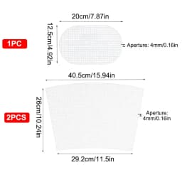 1 Set Black/White Plastic Mesh Canvas Bag Sheets Plastic Net Cover DIY Crafting Handbag Accessories Acrylic Yarn Crafting Knit