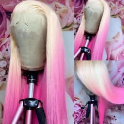 13x4 Glueless Blue Long Straight Synthetic Lace Front Wig Pre Plucked Ready To Wear for Women 24-32 Inch Daily Use