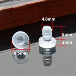 20Pcs Universal Transparent Fasteners Foot Pad Screws Hole Plugs Rubber Stem Bumpers Anti collision Embedded Cabinet Furniture