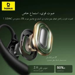 Baseus Eli Sport 2 Open-Ear Wireless Earphones Bluetooth 6.0 OWS Headphones Hi-Res with LDAC OWS Earphones Earhook Sport Earbuds