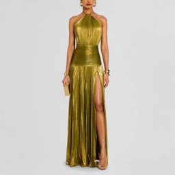 Sleeveless Backless Dress with Sash Neck Hanging Split Design Formal Gown Women's Fashion Spring Summer Autumn Winter Dress