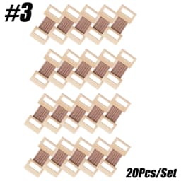 10/20/30Pcs Replacement Elastic Bandage Wrap Stretch Metal Clips Fixation Clamps Hooks First Aid Kit for Sport White/Coffee