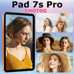 CHOTOG Pad 7s Pro Global Version Tablet 10.1 Inch Android 15 Tab PC 16+32MP Camera 10000mAh Battery Face Unlocked Wifi GPS Tablets For Children's Kids Gifts
