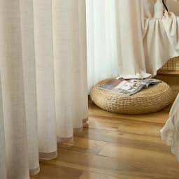 4 Colors Modern Beige Linen Like Opaque Thick Tulle Living Room Flax Sheer Curtains for Bedroom Voile Window S Folds Drapes