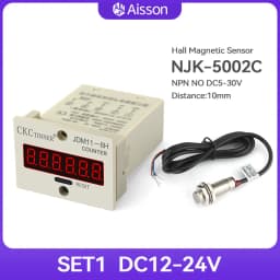 JDM11-6H 6 Digit Electronic Digital Counter Display Hall Sensor Proximity Photoelectric Switch NPN DC12-24V AC110-220V