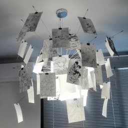 Ingo Maurer colored paper chandelier LED E27 Lamp replica designer Chandelier For Living Room Dining Room Home DIY Chandelier