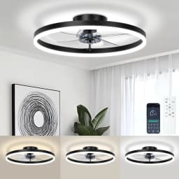 IRALAN Modern Ceiling Fan LED Light Easy To Install Ultra-thin Acrylic Shell Infinitely Dimming Lighting Household Decoration