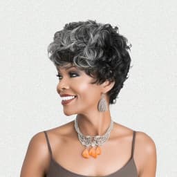 Short wigs For Black Women Pixie Cut Wig Human Hair Glueless Synthetic Wigs Pre Plucked Short Curly wigs With Bangs For Daily