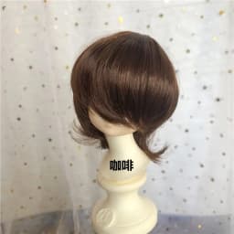 Doll's Wig for 1/3 1/4 1/6 1/8 Male Female Bjd Doll Wolf Tail Type Short Hair Diy Girl Toys Dress Up Doll Accessories, No Doll