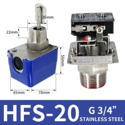 G1 HFS-25 Automatic Stainless Steel Paddle Water Flow Switch Liquid Controller Valve Sensor 1 Inch 1/2 3/4 12V to AC220V