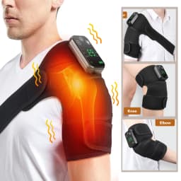Electric Heating Shoulder Massager Vibration Massage Shoulder Brace Support Belt Elbow Neck Knee Massager Warm Heating Pad