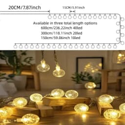 Battery Box Bubble Ball Light String Crystal Bead Ball Fairy String Light Wedding Party Christmas 1.5-3-6 Meters 10-20-40 Lights