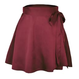 Elegant Stylish Summer Solid Color Midi Skirt High Waist Fashion One Piece Tie Short Skirt Chiffon Satin Wrap Sexy Mini Skirt