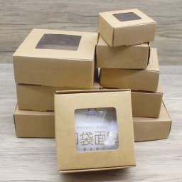 10pcs Kraft blank window gifts box Marbling style pape Merry chirstmas gifts candy favors package box party suppiles