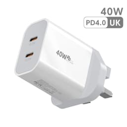 PD 40W Type C Charger Dual USB C Mobile Phone Charger EU/UK/US Plug Fast Charging Adapter For iPhone Xiaomi Samsung Huawei Phone