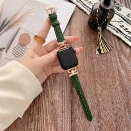Genuine Band For Apple Watch Leather strap 41mm-45mm 49mm 38mm 40mm 42mm 44mm Slim bracelet iwatch series ultra 2 9 8 7 6 5 4 3