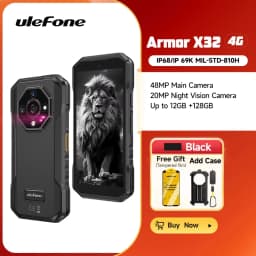 Ulefone Armor X32 4G Rugged Phone Android 14 Waterproof Smartphone 12GB RAM,128GB ROM NFC Night Mobile Phone Global Version