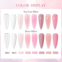 5PCS/Set 20ml Poly Nail Extension Gel Set Soak Off UV LED Acrylic Crystal White Clear Nude Pink Gel Nail UV Construction Gel Kit
