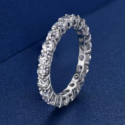 IOGOU Full Moissanite Eternity Rings Silver 925 Personalized Wedding Band Women 2mm-5mm Real Sparking Diamond Engagement Jewelry