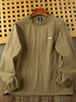 Retro Japanese Style Tech Waterproof Fabric Men's Loose Long Sleeve round Neck Sweatshirt Fashion Urban Autumn New Arrival