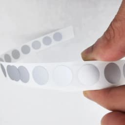 1000-Pack 0.5' Circle Scratch-Off Stickers Golden/Silver Small Round Label Roll for DIY Crafts and Business Use