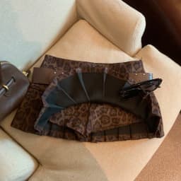 Sexy Leopard Print High Waist Anti-light Pleated Skirt Y2k Spice Girl Short Skirt
