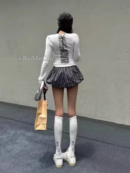 REDDACHiC Y2k Retro Black Striped Bubble Shorts Stitch Label Wide Leg Elastic Waist Bloomers Booty Pants Summer Women Streetwear