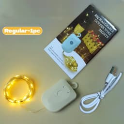 1/3 Pack LED Fairy Lights USB Charging Button Battery Powered 10/20/30LEDs Christmas Wedding Bedroom Garden String Lighting