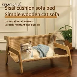 1PCS Large Cat Scratcher Hammock Durable Linen Lounge Chair Pre-Assembled with Adjustable Straps for Medium Breeds & Indoor Cats