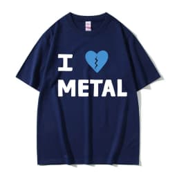 Singer Elliott Smith I Love Metal Same Style T-shirts Men's Cotton T-Shirt Male Vintage Tees Men Women Casual Oversized Tshirt